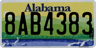 AL license plate 8AB4383