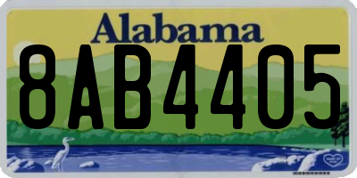 AL license plate 8AB4405