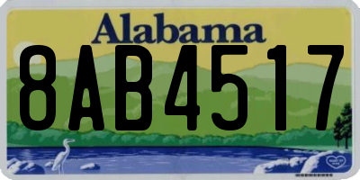 AL license plate 8AB4517