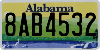AL license plate 8AB4532