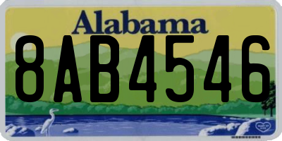 AL license plate 8AB4546