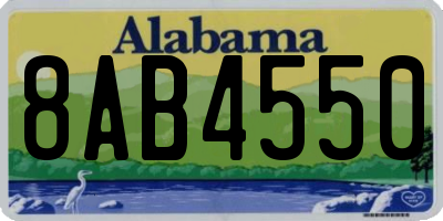AL license plate 8AB4550