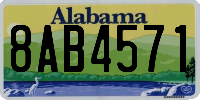 AL license plate 8AB4571