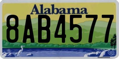 AL license plate 8AB4577