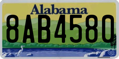 AL license plate 8AB4580