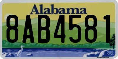 AL license plate 8AB4581