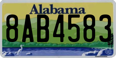 AL license plate 8AB4583