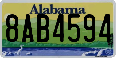 AL license plate 8AB4594