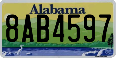 AL license plate 8AB4597