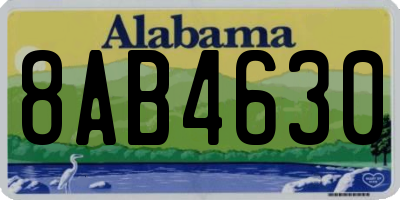 AL license plate 8AB4630
