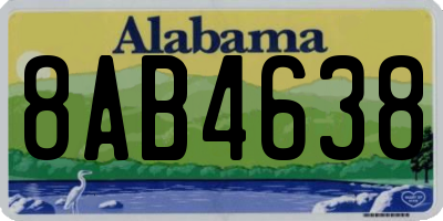 AL license plate 8AB4638