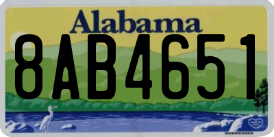 AL license plate 8AB4651