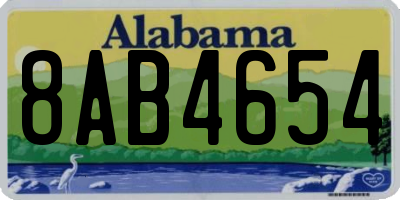 AL license plate 8AB4654