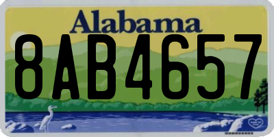 AL license plate 8AB4657
