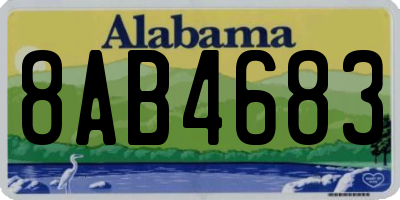AL license plate 8AB4683