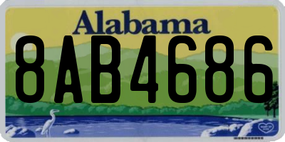 AL license plate 8AB4686