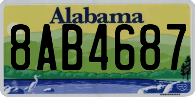 AL license plate 8AB4687