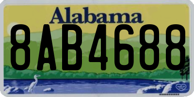 AL license plate 8AB4688