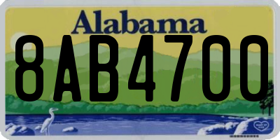 AL license plate 8AB4700