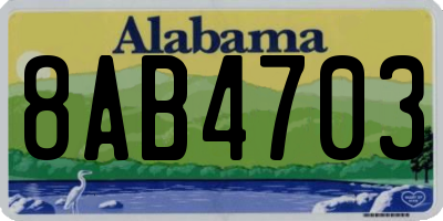 AL license plate 8AB4703