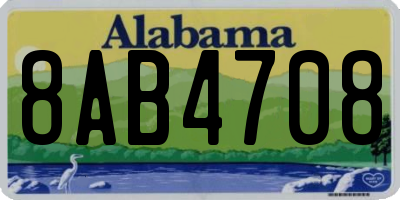 AL license plate 8AB4708