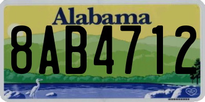 AL license plate 8AB4712