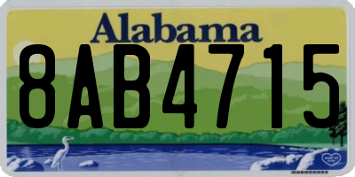 AL license plate 8AB4715