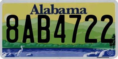 AL license plate 8AB4722