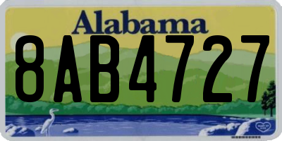 AL license plate 8AB4727