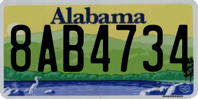 AL license plate 8AB4734