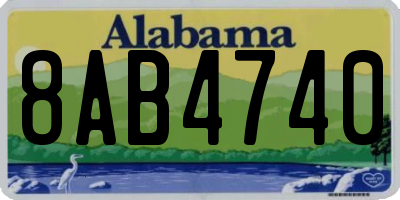 AL license plate 8AB4740