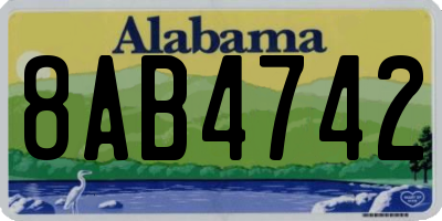 AL license plate 8AB4742