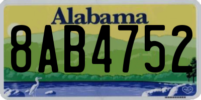 AL license plate 8AB4752