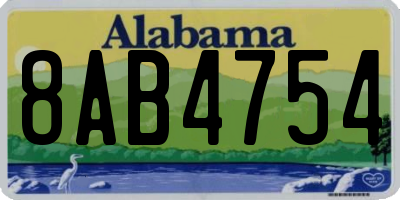 AL license plate 8AB4754