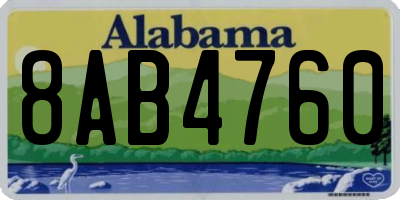 AL license plate 8AB4760