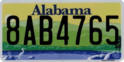 AL license plate 8AB4765