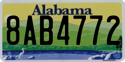 AL license plate 8AB4772