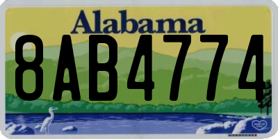 AL license plate 8AB4774