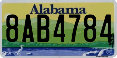 AL license plate 8AB4784