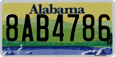 AL license plate 8AB4786