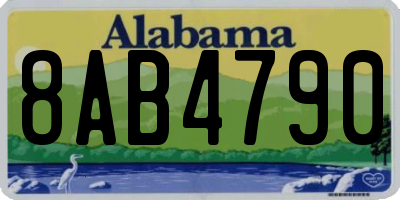 AL license plate 8AB4790