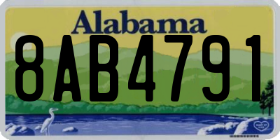 AL license plate 8AB4791