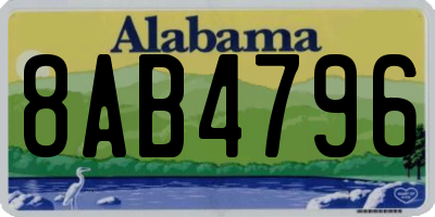 AL license plate 8AB4796