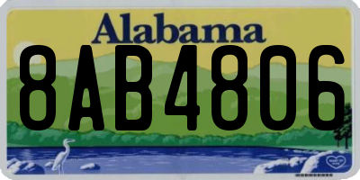 AL license plate 8AB4806