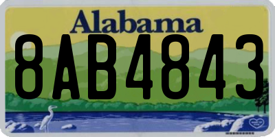 AL license plate 8AB4843