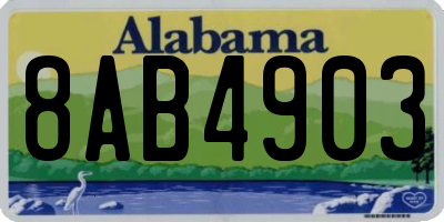 AL license plate 8AB4903