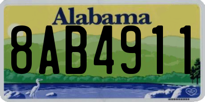 AL license plate 8AB4911