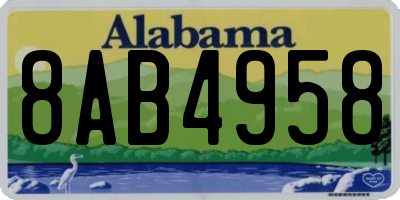 AL license plate 8AB4958