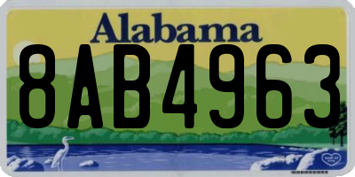 AL license plate 8AB4963
