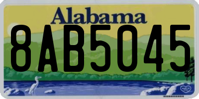 AL license plate 8AB5045